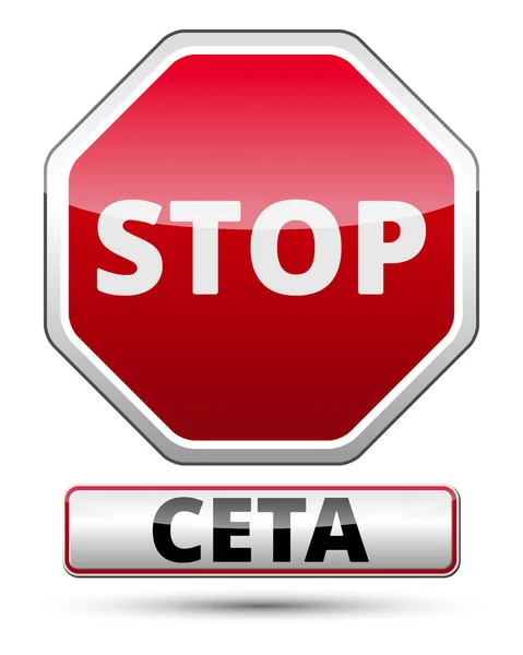 Ceta - 包括的な経済、カナダの間の貿易協定 — ストックベクタ