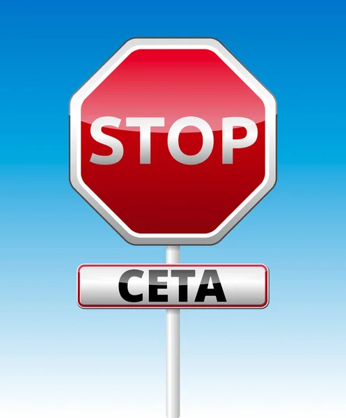 CETA - omfattande ekonomisk och handelsavtalet mellan Kanada — Stock vektor