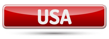 Amerika Birleşik Devletleri - metin ile güzel düğmesi.