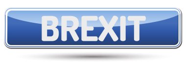 Brexit - metin ile güzel düğmesi.
