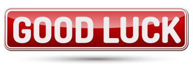 İyi şanslar - metin ile güzel düğmesi.