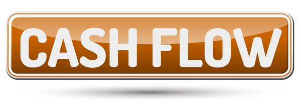 CASH FLOW - Абстрактная красивая кнопка с текстом . — стоковый вектор