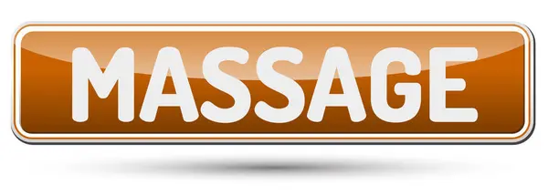 MASSAGE - Абстрактна красива кнопка з текстом . — стоковий вектор