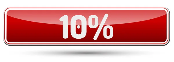 10 % - Résumé beau bouton avec du texte . — Image vectorielle