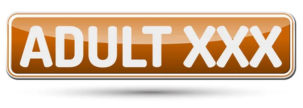 Adulto XXX - Abstrato belo botão com texto . — Vetor de Stock