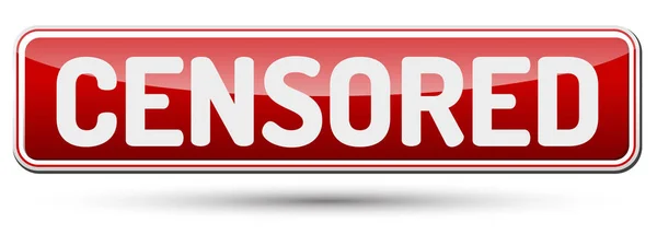 Censored - streszczenie piękny przycisk z napisem. — Wektor stockowy