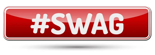 Swag - abstracte mooie knop met tekst. — Stockvector