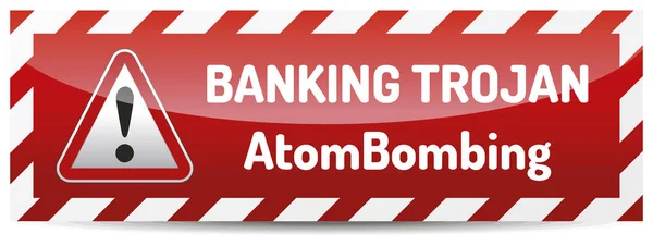Banking Trojan - Warning sign - bank account hacking, email viru — Stock Vector