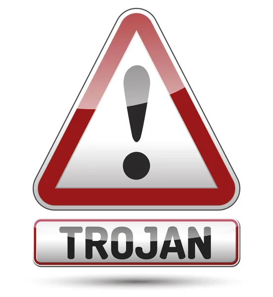 Viru Banking Trojan - Warning sign - bankrekening hacken, e-mail — Stockvector