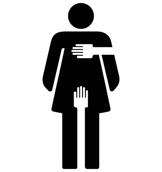 Cinsel taciz - kadın işaret — Stok Vektör
