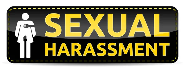 Sexuelle Belästigung - Banner mit Frauenpiktogramm — Stockvektor