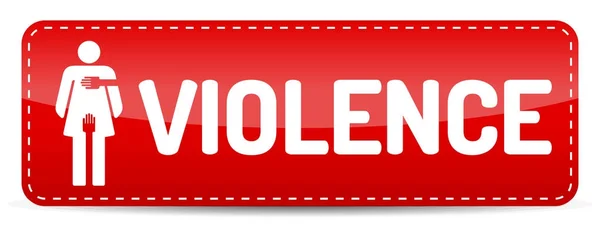 Violence - Banner with woman pictogram — Stock Vector