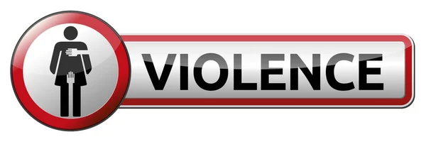 暴力 - 交通標識女性ピクトグラムに — ストックベクタ