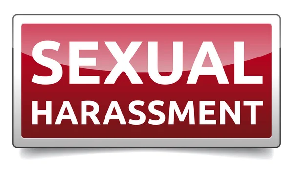 Sexuální obtěžování - banner se stínem — Stockový vektor