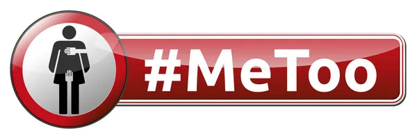 #MeToo ป้ายจราจรที่มีรูปภาพผู้หญิง — ภาพเวกเตอร์สต็อก