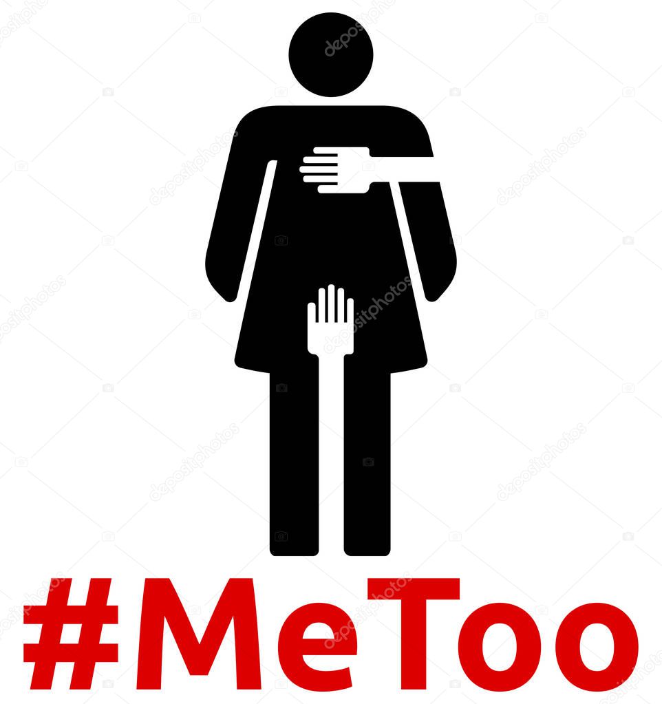 Sexual Harassment - #MeToo - pictogram with woman