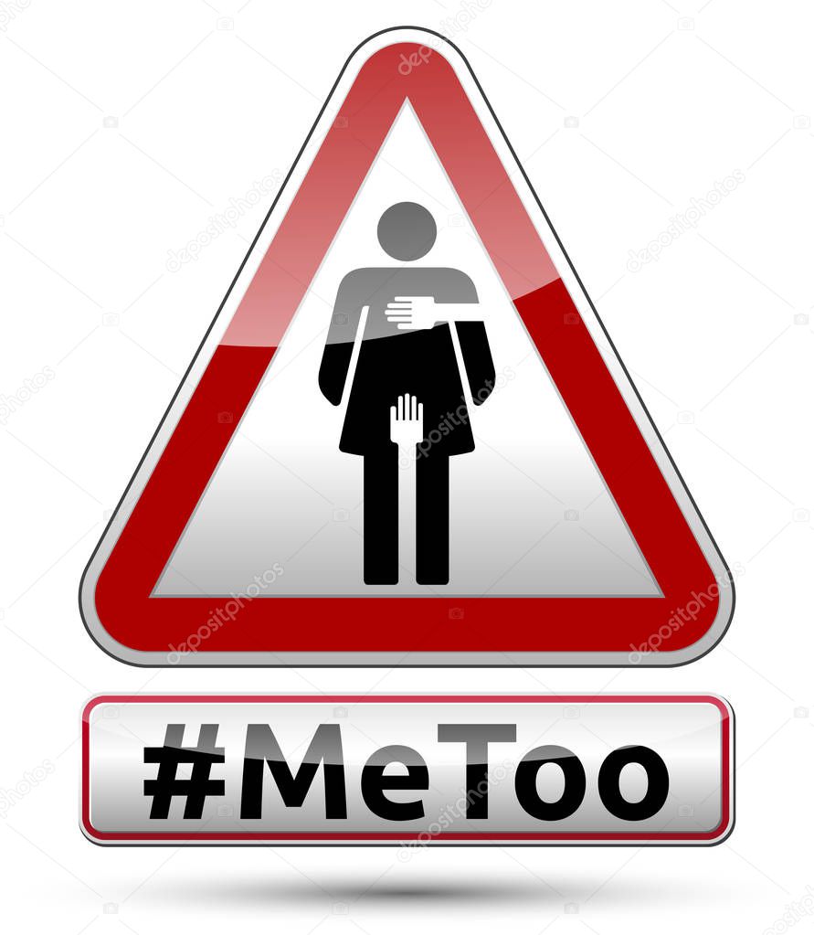 #MeToo - Traffic sign with woman pictogram