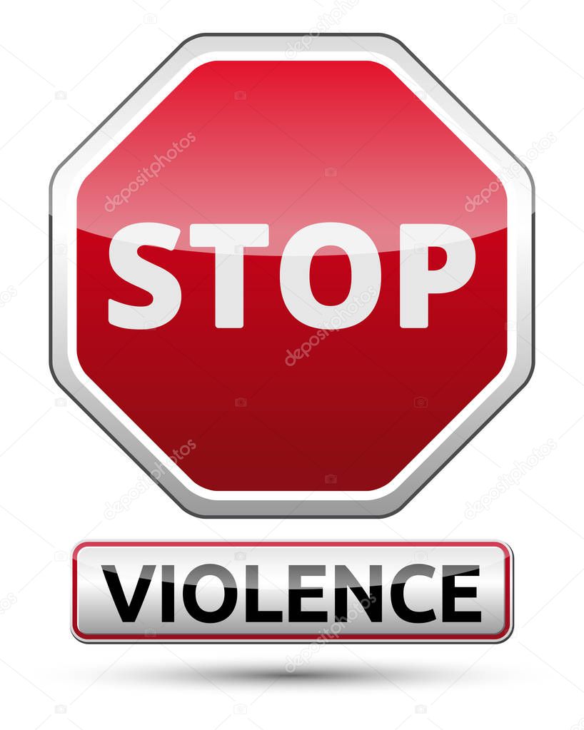 Violence - STOP traffic sign
