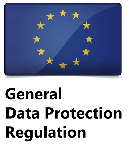 GDPR - General Data Protection Regulation. EU flag with stars — Stock Photo, Image