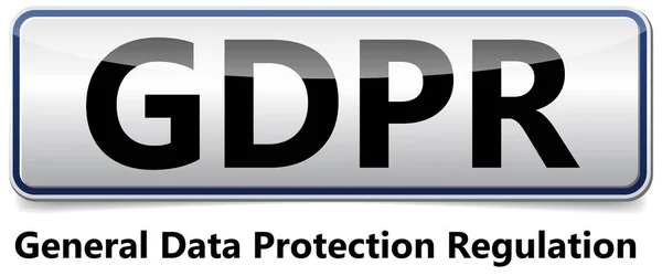 Gdpr - genel veri koruma Yönetmeliği. Parlak soydan ile banner
