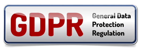 Gdpr - nařízení o ochraně údajů generála. Lesklé banner s sh — Stockový vektor