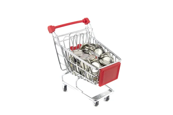 Saatin pilleri süpermarket sepetinde. İsola