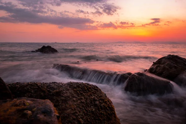 Océano Costa Paisaje Marino Colorido Fondo Playa Hermoso Azul Borroso — Foto de Stock