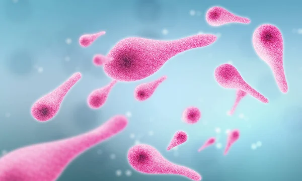 Primer Plano Microscópico Bacteria Clostridium Tetani Causa Del Tétanos Conceptos — Foto de Stock