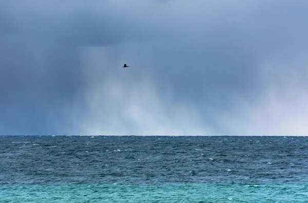 Beautiful Wide Landscape View Black Sea Cloudy Day Storm Sea — Stock Photo, Image