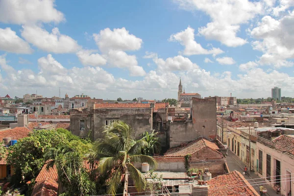 Luchtfoto van Camaguey, Cuba - oude stad op de Werelderfgoedlijst van de Unesco. — Stockfoto