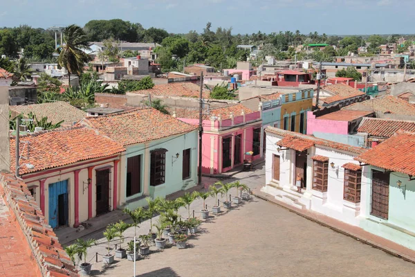 Luchtfoto van Camaguey, Cuba - oude stad op de Werelderfgoedlijst van de Unesco. — Stockfoto