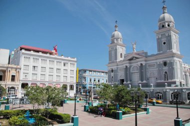 The cathedral of Nuestra Senora de la Asuncion, in Santiago de Cuba, Cuba clipart