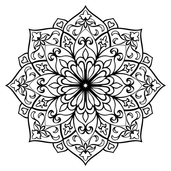 Floral simple mandala. — Stock Vector