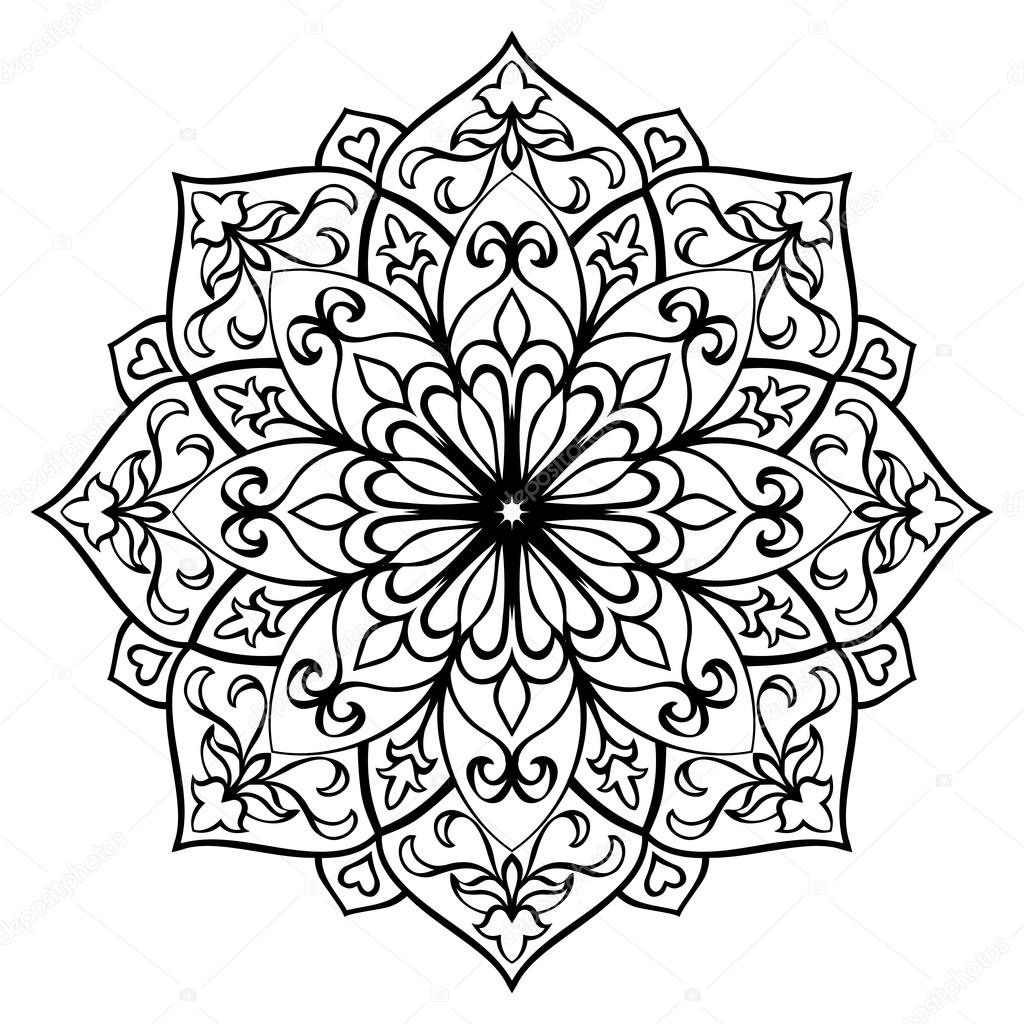 Download Floral simple mandala. ⬇ Vector Image by © matorinni ...