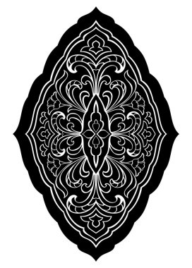 Oryantal çiçek süsleme.