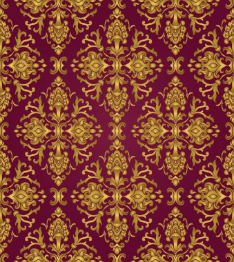 Altın ve lilas desen. 