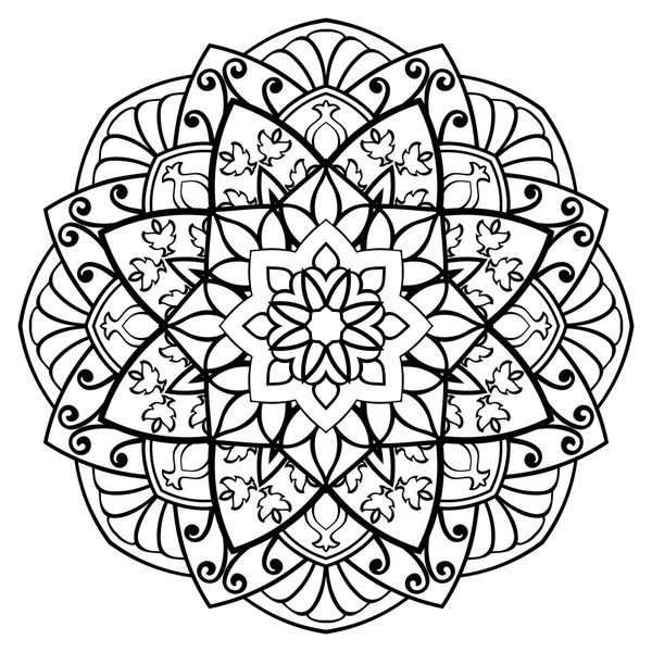 Mandala filigrana vettoriale . — Vettoriale Stock