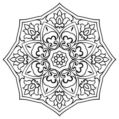 Çiçek süs mandala.