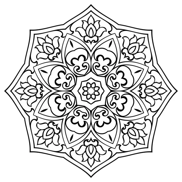 Mandala ornemental floral . — Image vectorielle