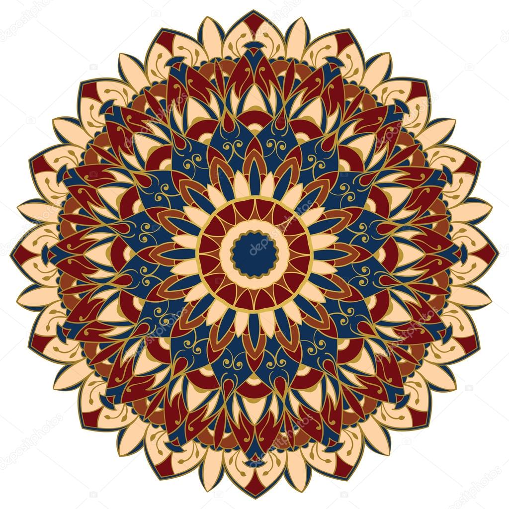 Colorful ornate mandala.