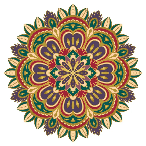 Mandala floral colorido . — Archivo Imágenes Vectoriales