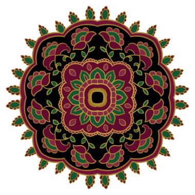 Stilize çiçek süsleme.