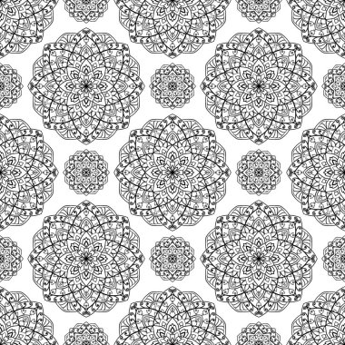 Oriental siyah beyaz süsleme.