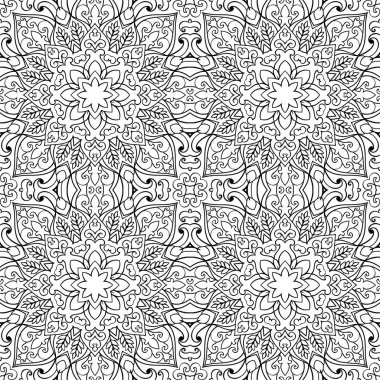 oryantal siyah-beyaz desen.