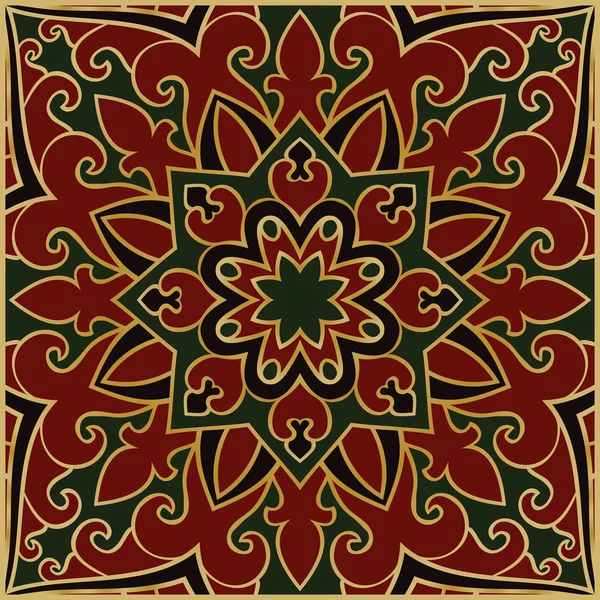 赤と緑のパターン. — ストックベクタ