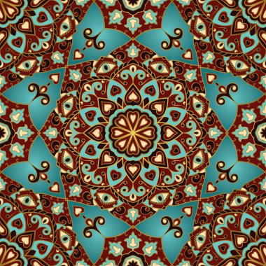 Oryantal renkli süsleme.