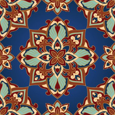 Kırmızı ve mavi süsleme. 