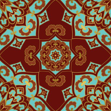 Oryantal renkli süsleme.