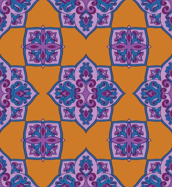 Mor öğelerin sarı desen. 