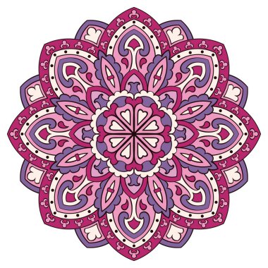 Pembe ve mor mandala.
